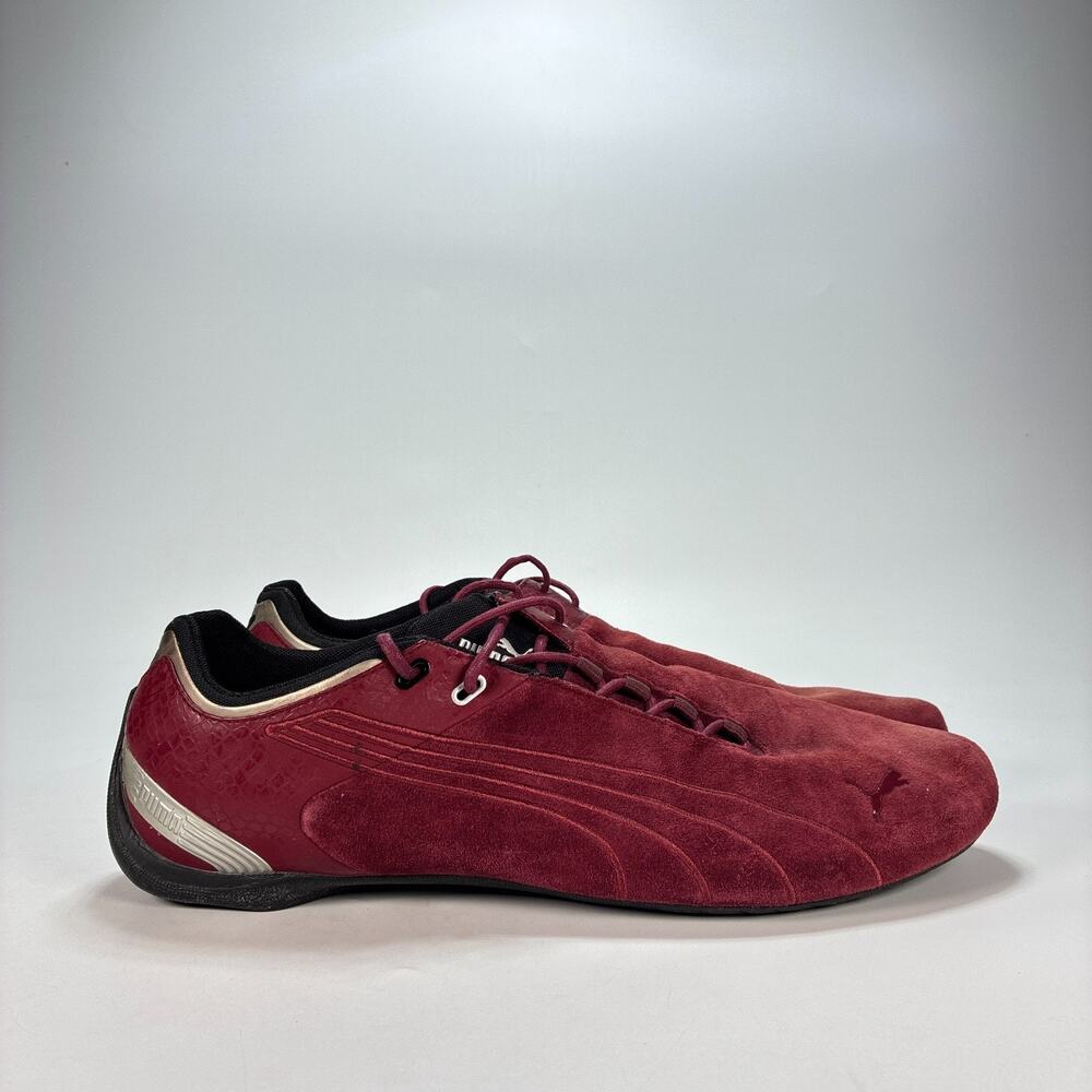 Puma Catch Soleil SD Deep Red Suede Lace Up Driving Shoes 304713-04 Mens Size 13